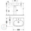 Раковина подвесная Duravit D-Code 55x43 23105500002