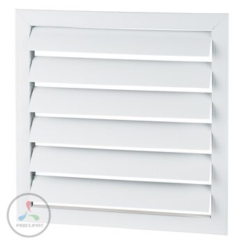 Решетка с гравитационными жалюзи VENTS ГР 400 х 400 бел.