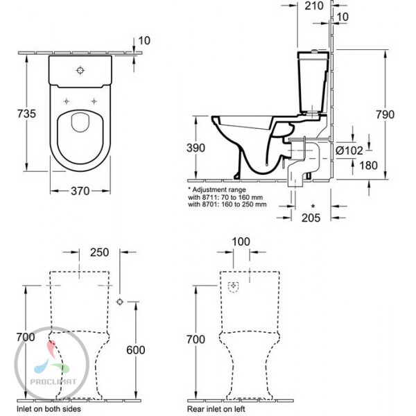 Унитаз напольный Villeroy & Boch Hommage 666210R2