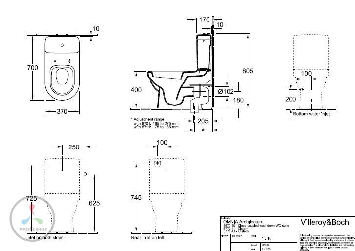 Унитаз напольный Villeroy & Boch Omnia Architectura 56771001