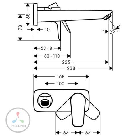 Смеситель для раковины Hansgrohe Talis E 71734000