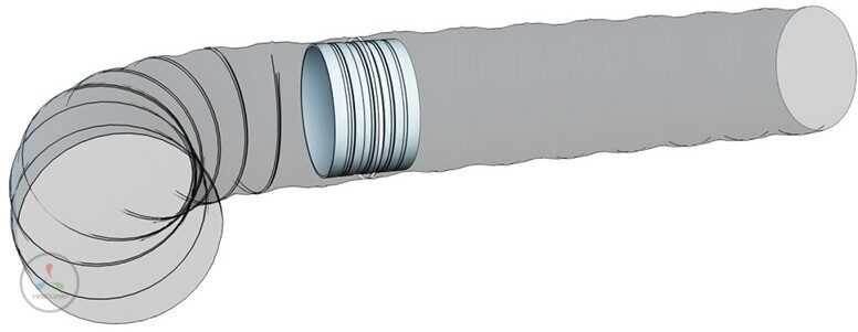 Соединитель ERA D125 пластик (12,5SK)