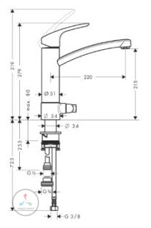 Смеситель для кухни Hansgrohe Focus 31803000