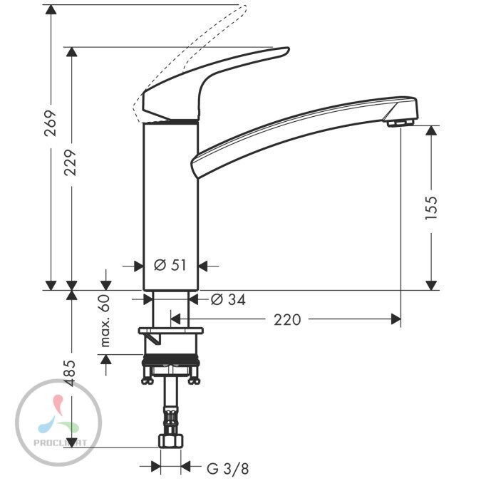 Смеситель для кухни Hansgrohe Focus E2 31806000