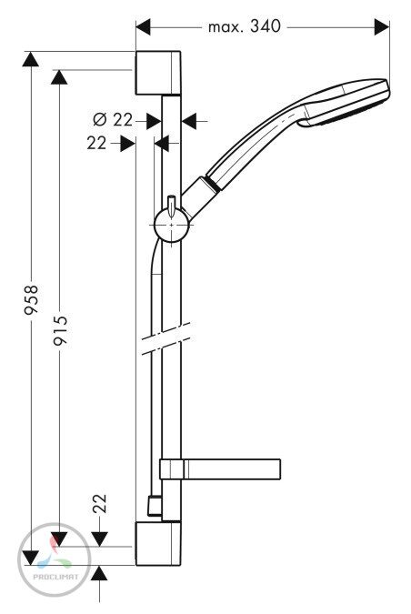 Душевой гарнитур Hansgrohe Croma 100 27771000