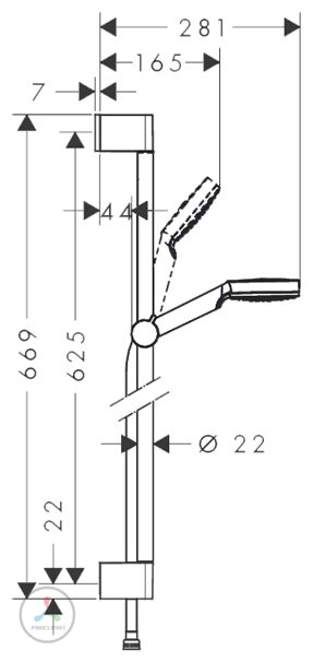 Душевой гарнитур Hansgrohe Crometta 26535400