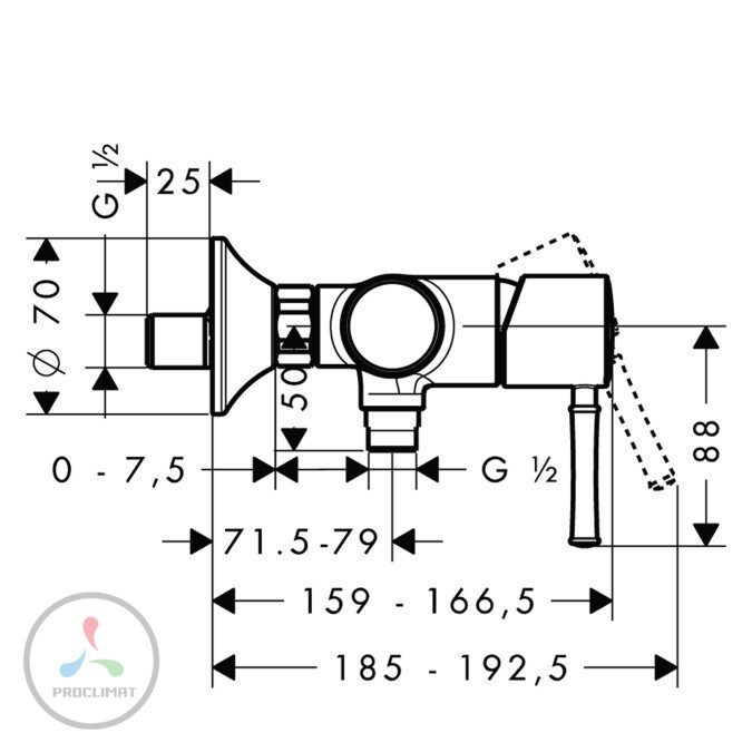 Смеситель для душа Hansgrohe Talis Classic 14161000