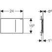 Смывная клавиша Geberit Sigma70 115.620.SI.1