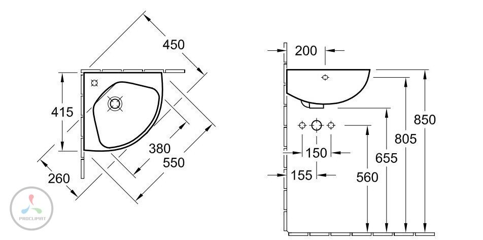 Раковина Villeroy & Boch Omnia Compact 73274001