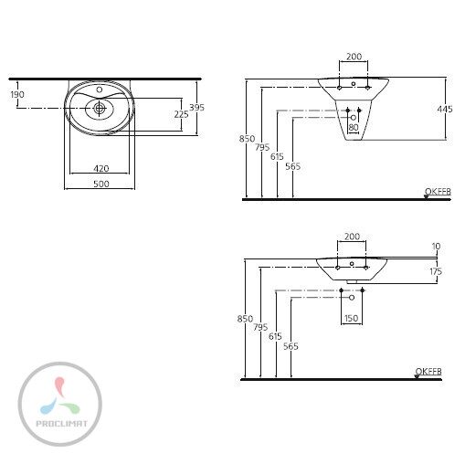Умывальник подвесной Ideal Standard Avance W413501