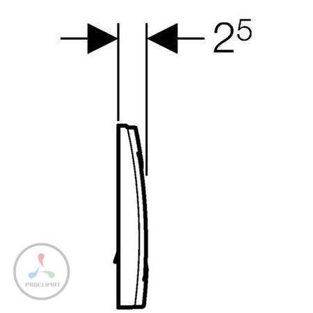 Клавиша смыва Geberit Delta 40 115.130.46.1