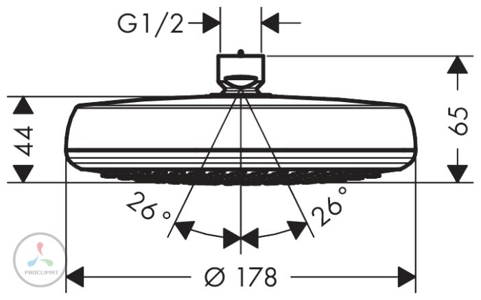 Верхний душ Hansgrohe Crometta 160 1jet 26577000