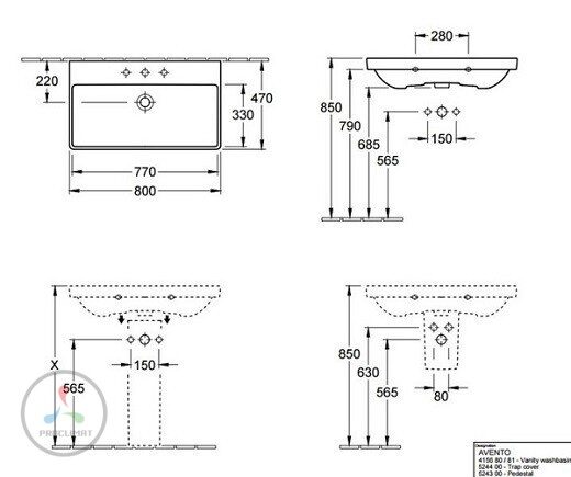 Раковина Villeroy & Boch Avento 41568001