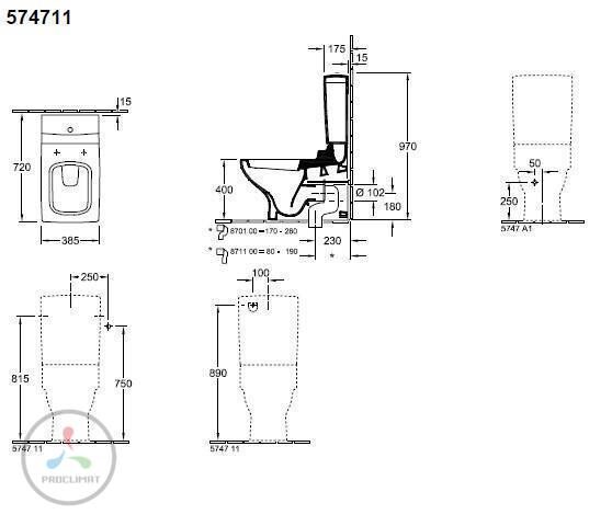 Бачок для унитаза Villeroy Boch La Belle 574711R1