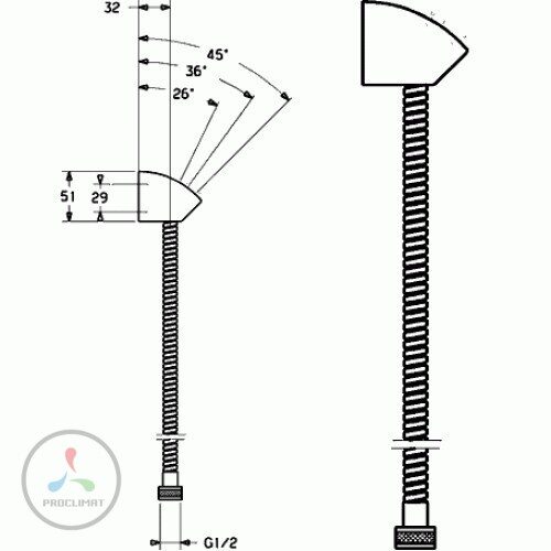 Настенный держатель со шлангом Hansa Basicjet 44680100