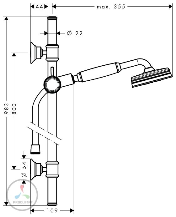 Душевой гарнитур Hansgrohe Montreux 27982000