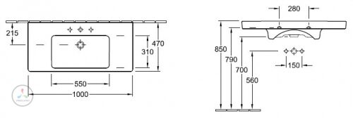 Раковина Villeroy & Boch Subway 2.0 7175A001