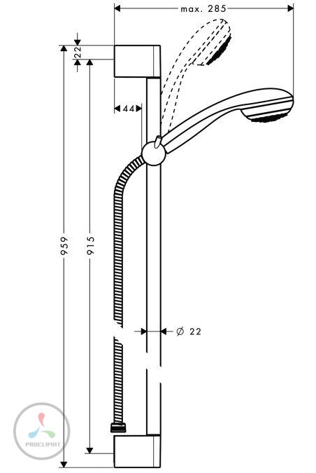 Душевой гарнитур Hansgrohe Crometta 27729000