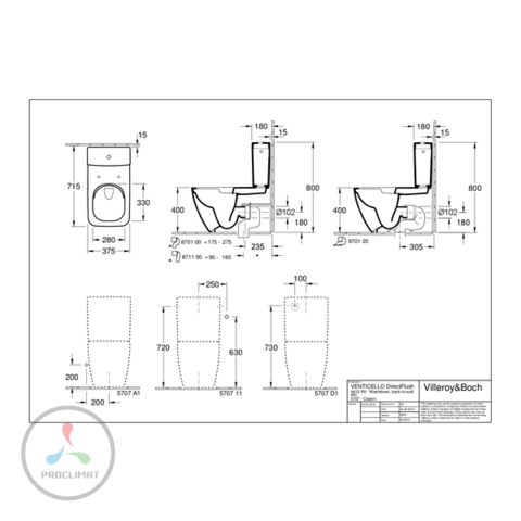 Унитаз-компакт Villeroy & Boch Venticello Plus 4612R0R1