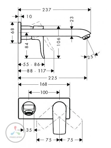 Смеситель для раковины Hansgrohe Metris 31086000