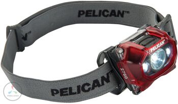 Налобный двухлучевой фонарь Pelican, красный 2760C,HEADLAMP,GEN 3,TRANS.RED