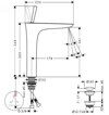 Смеситель для умывальника высокий Hansgrohe PuraVida 15072000