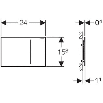 Смывная клавиша Geberit Sigma70 115.625.SQ.1