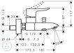 Смеситель для ванны Hansgrohe Metris 31480000